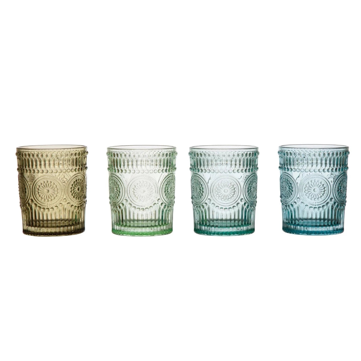 Embossed Multi Color Tumbler Set