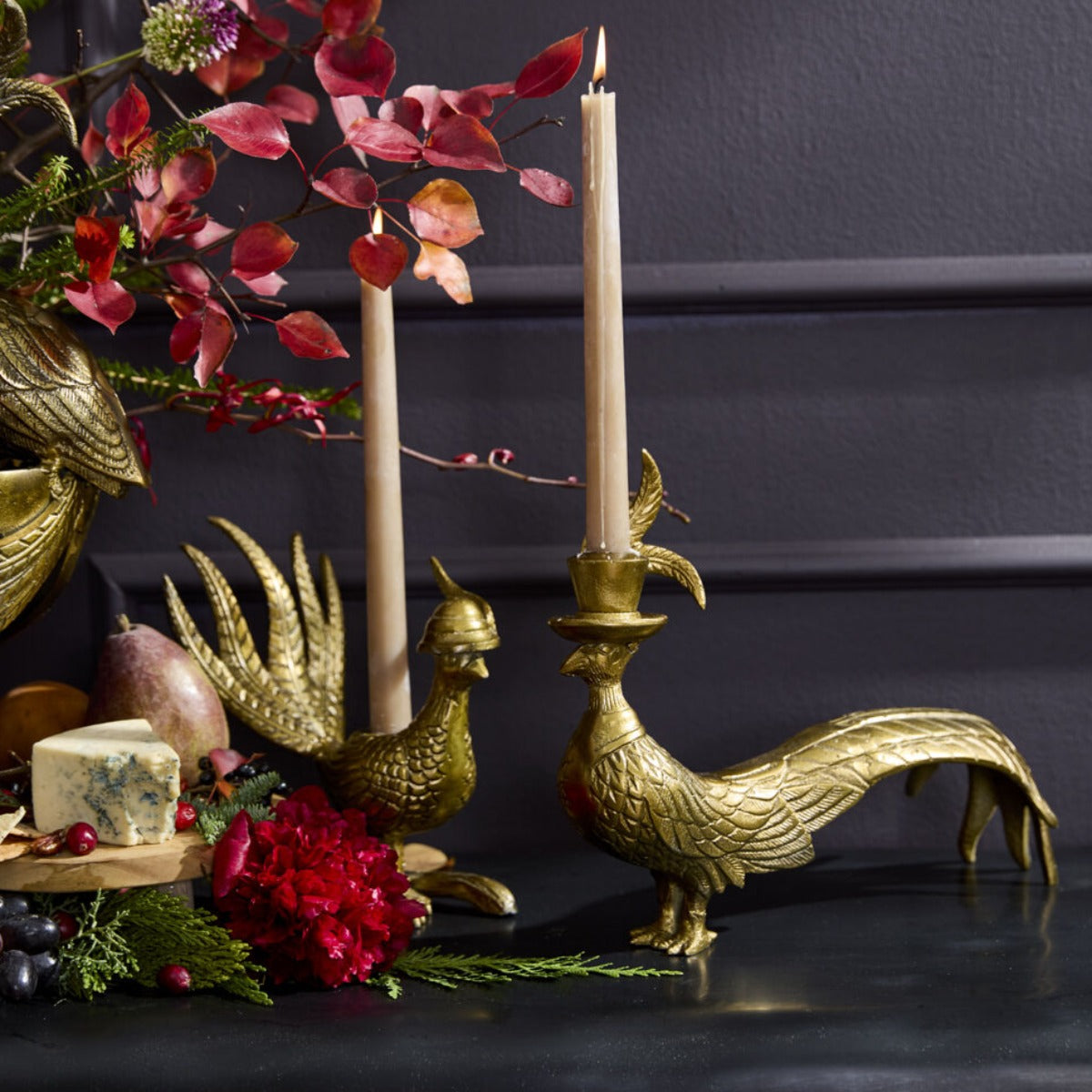 Pheasant Candle Holders