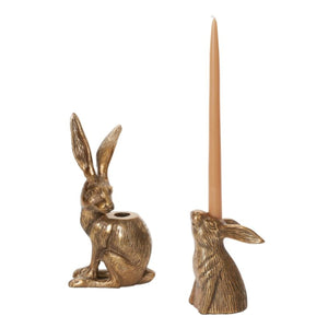 Burnished Hare Taper Holders