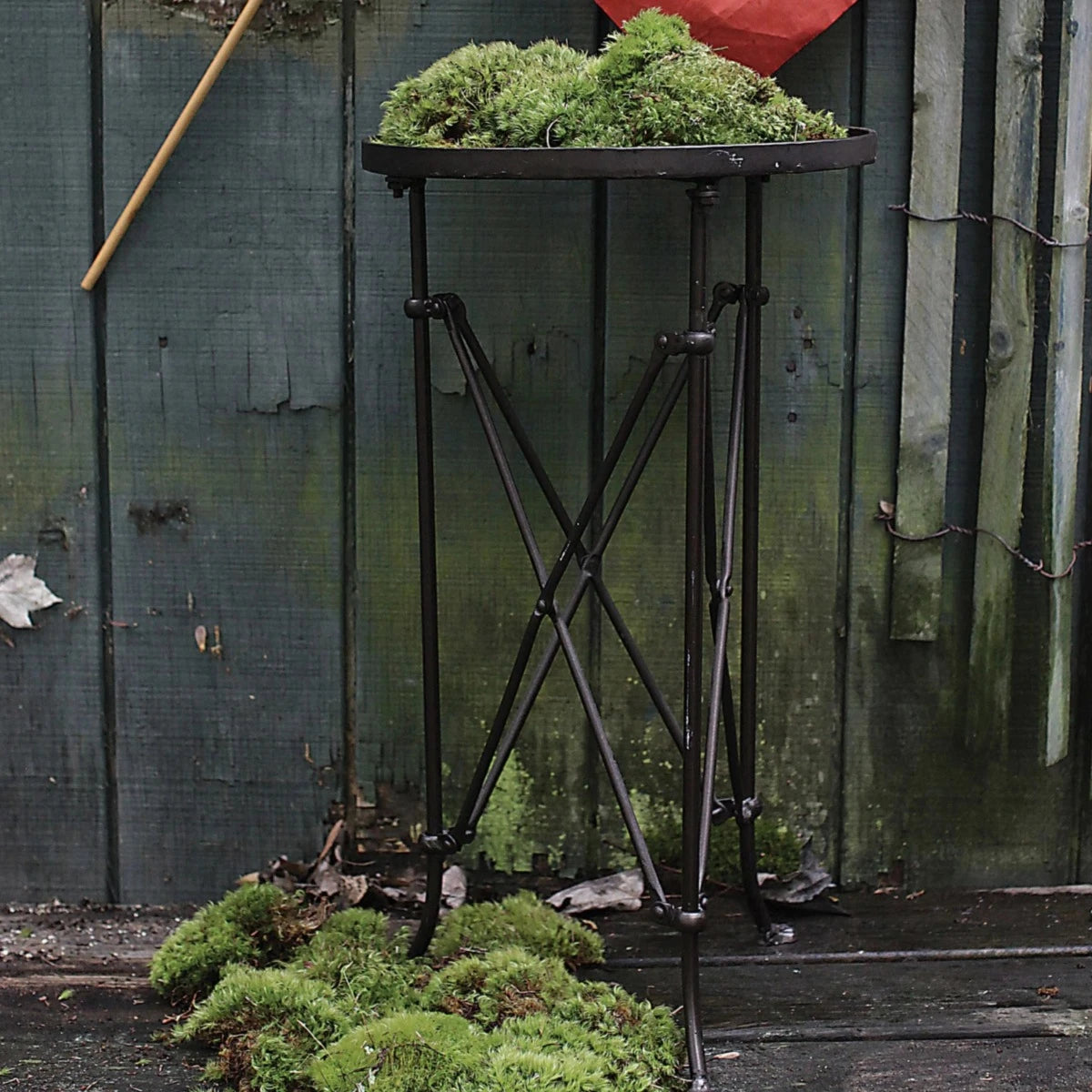 Scissor-Brace Accent Table