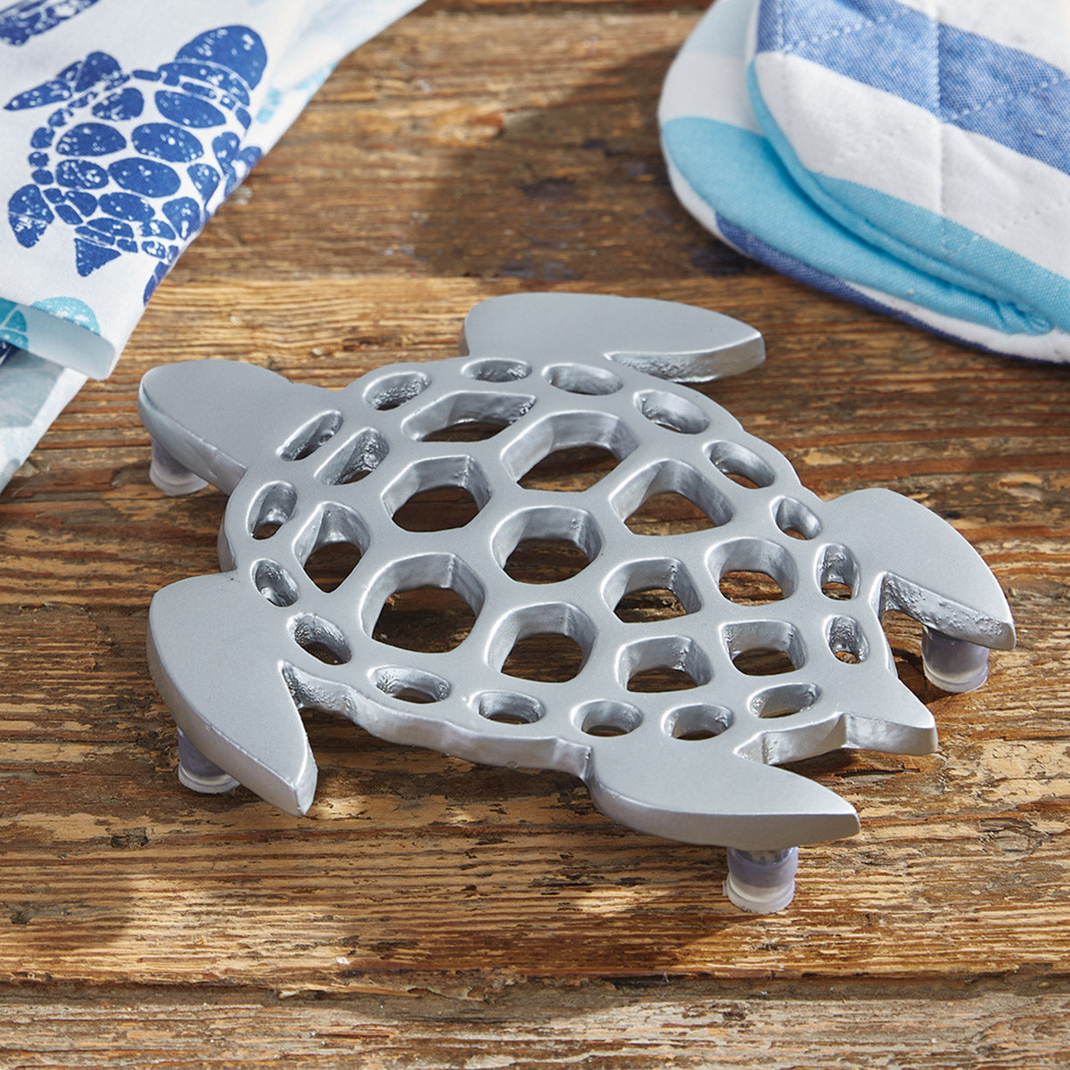 Seaside Turtle Metal Trivet
