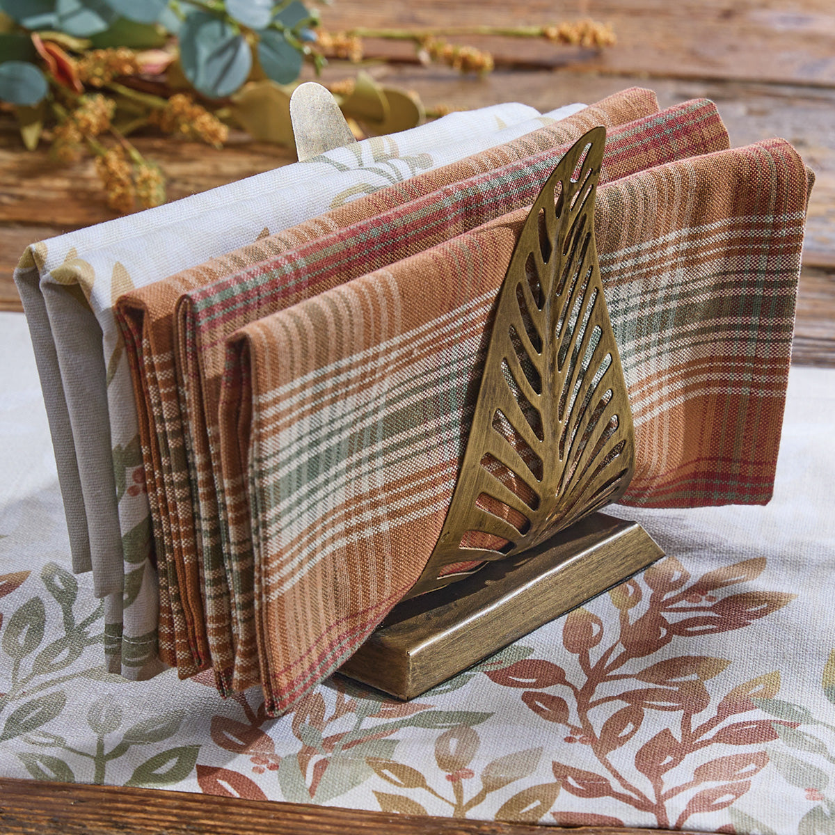 Golden Leaf Napkin Holder