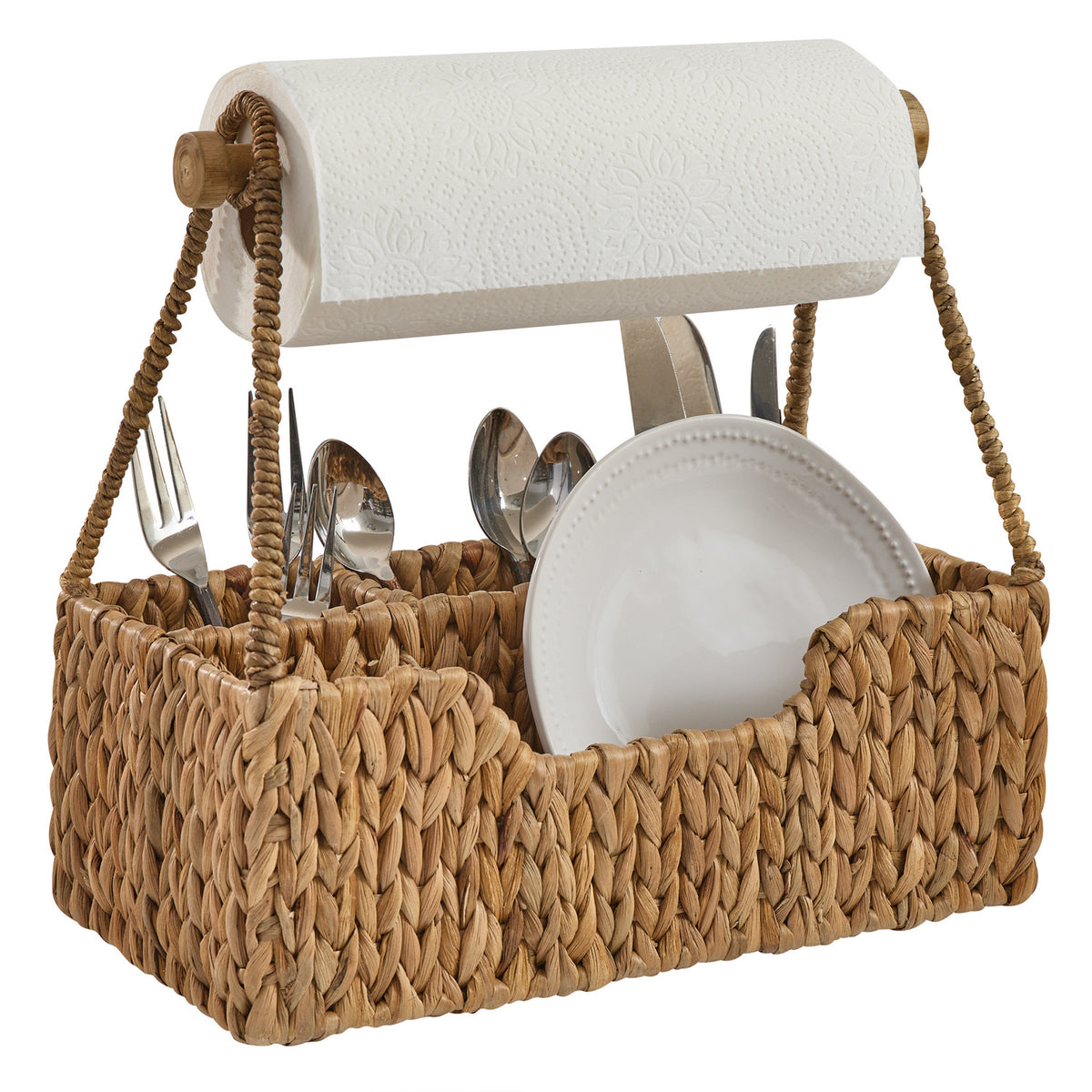 Hyacinth Caddy Paper Towel Holder