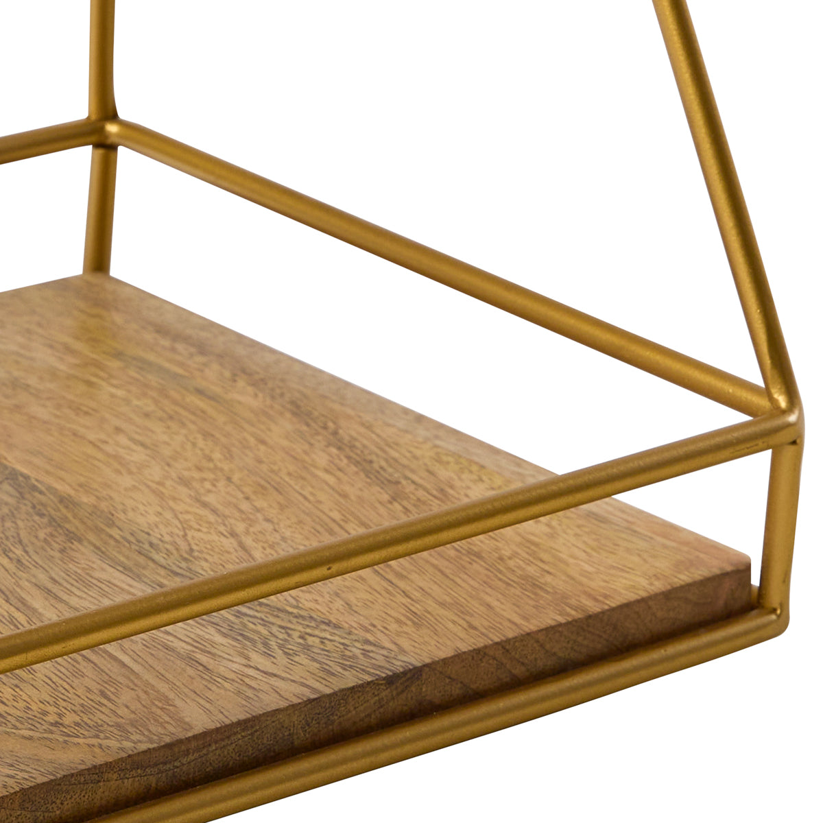 Luxe Gold & Wood 2-Tier Organizer