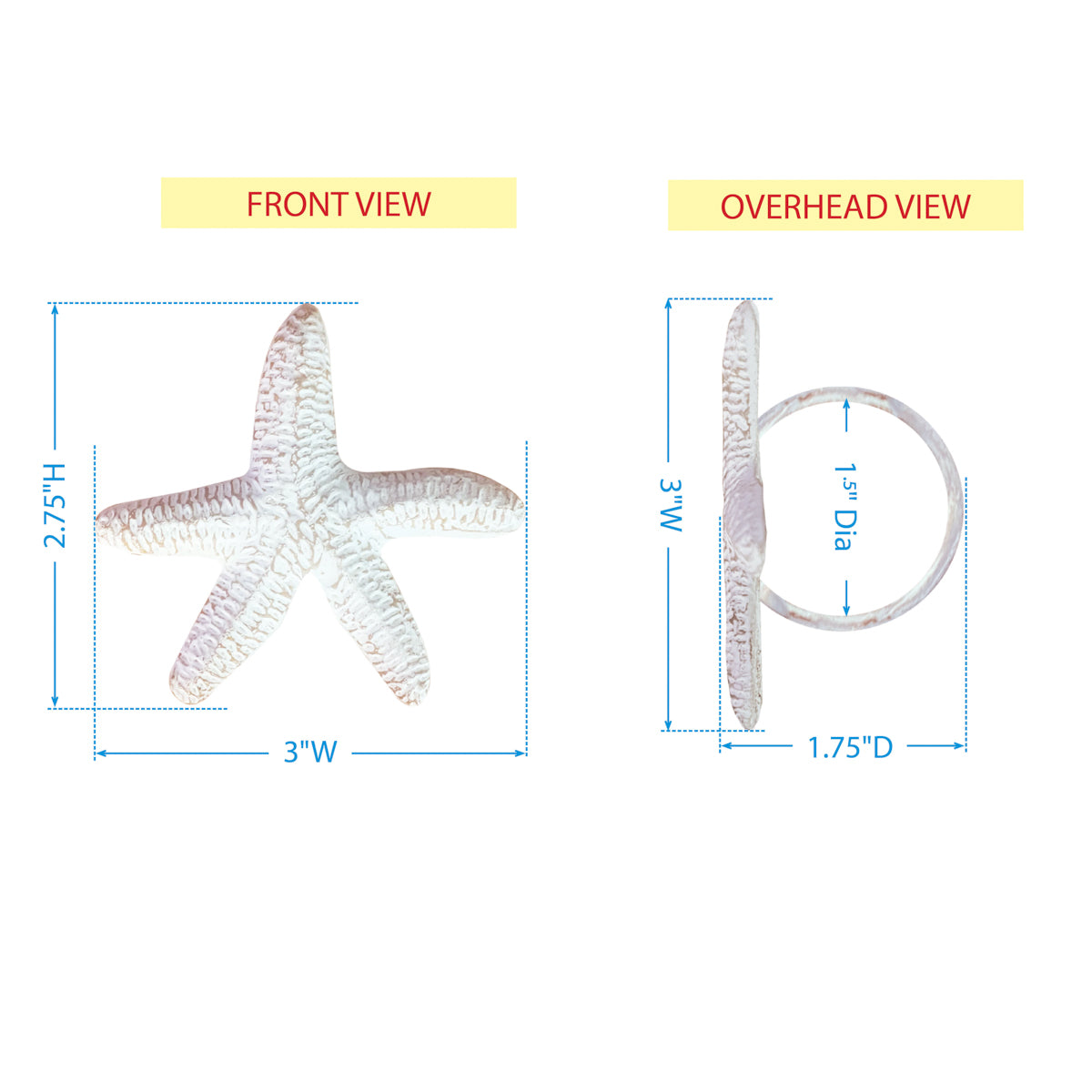 Starfish Metal Napkin Ring