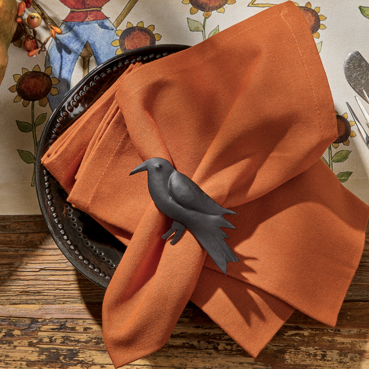 Harvest Moon Crow Napkin Ring