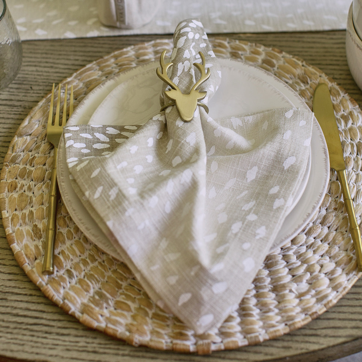 Gold Deer Napkin Ring