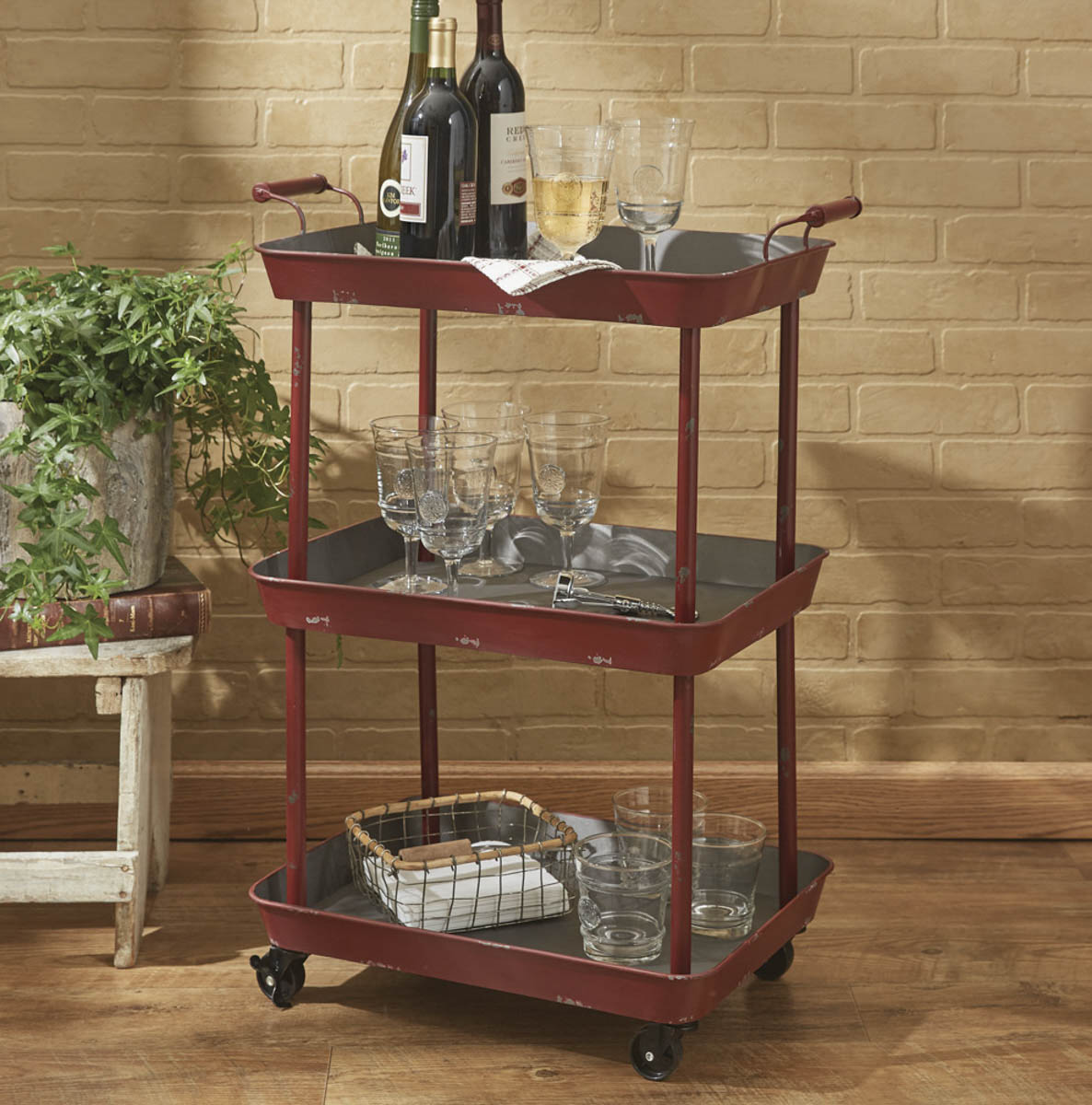 Red Utility Cart