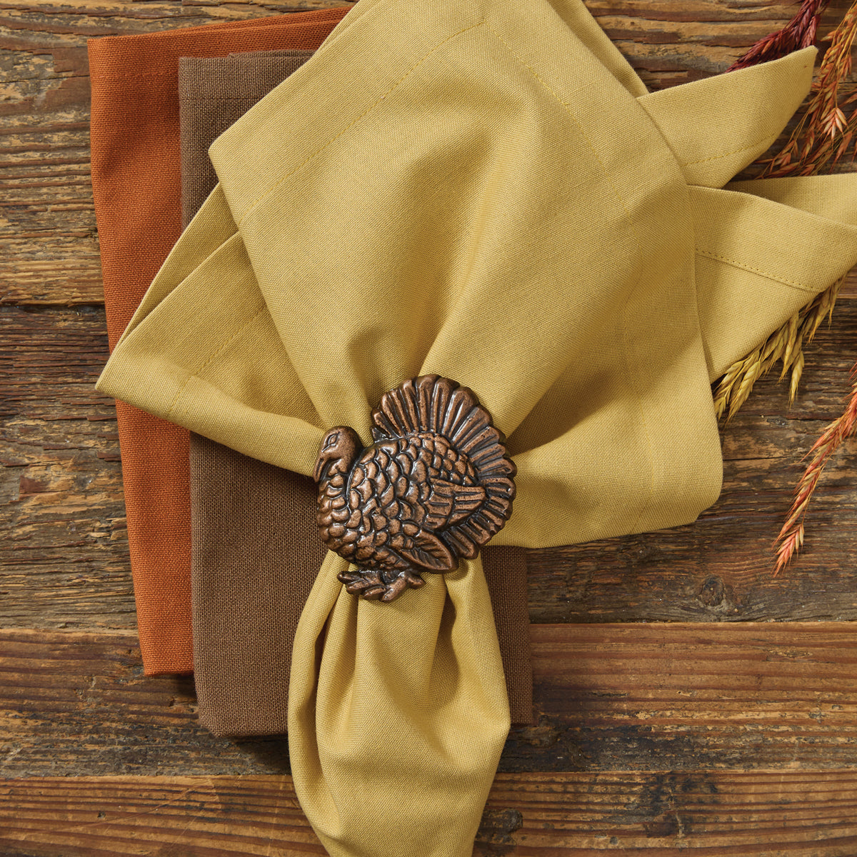 Bronzed Turkey Napkin Ring