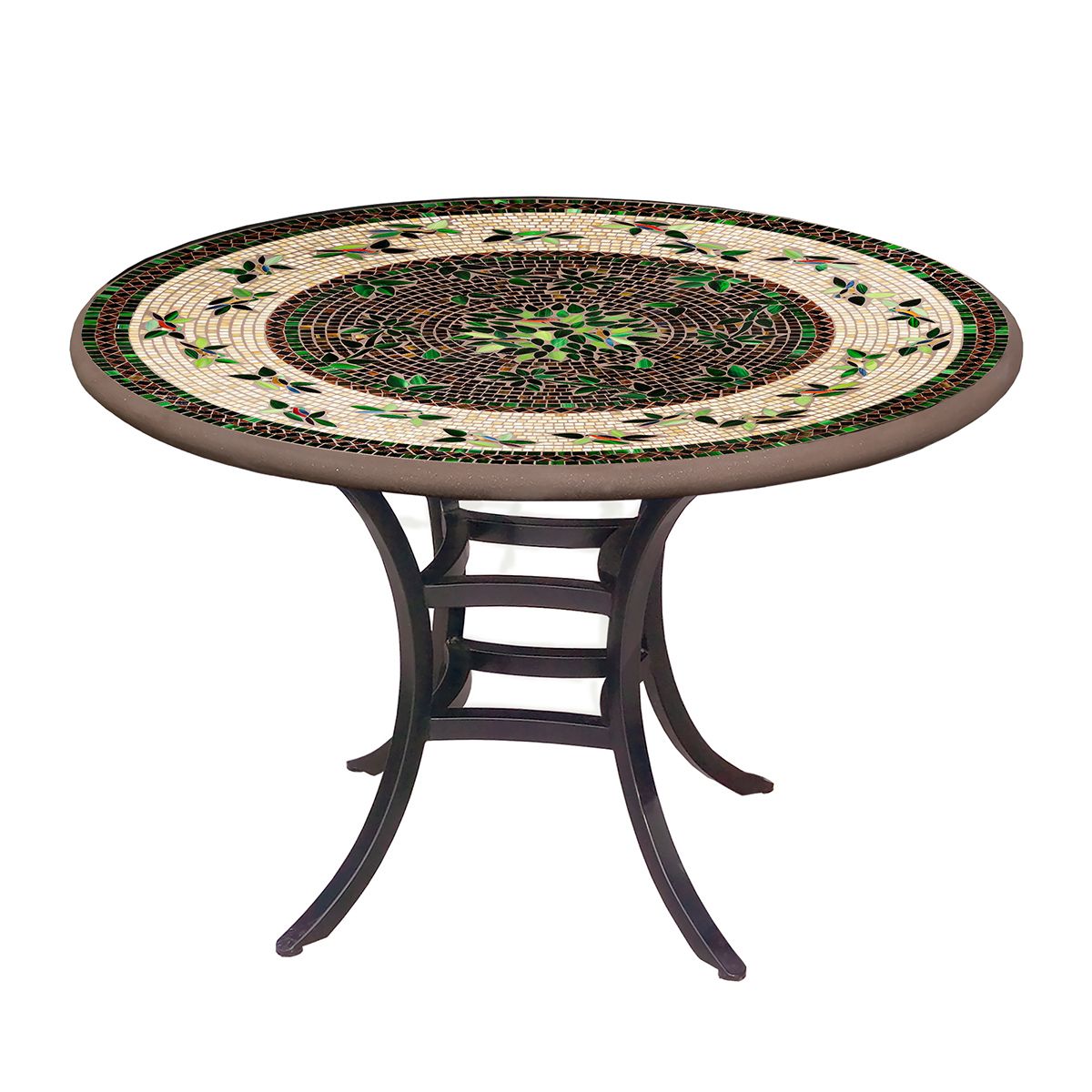Finch Mosaic Patio Table-Iron Accents