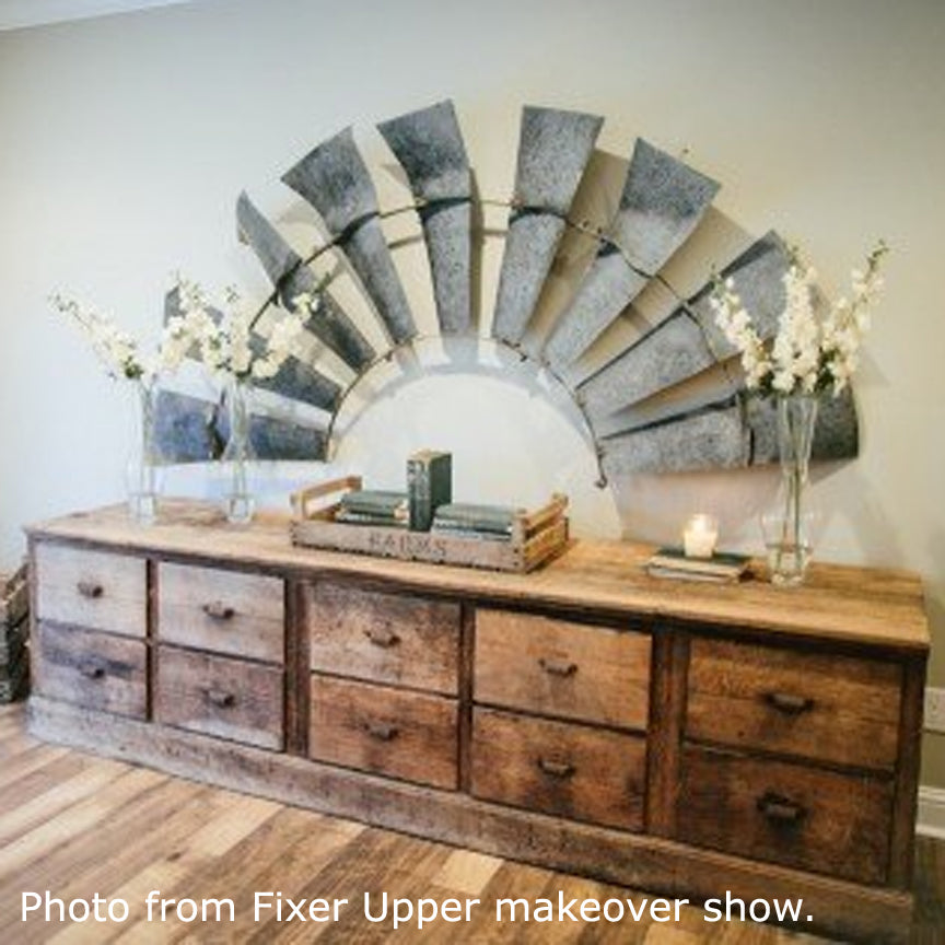 1/2 Windmill Wall Plaque-Iron Accents