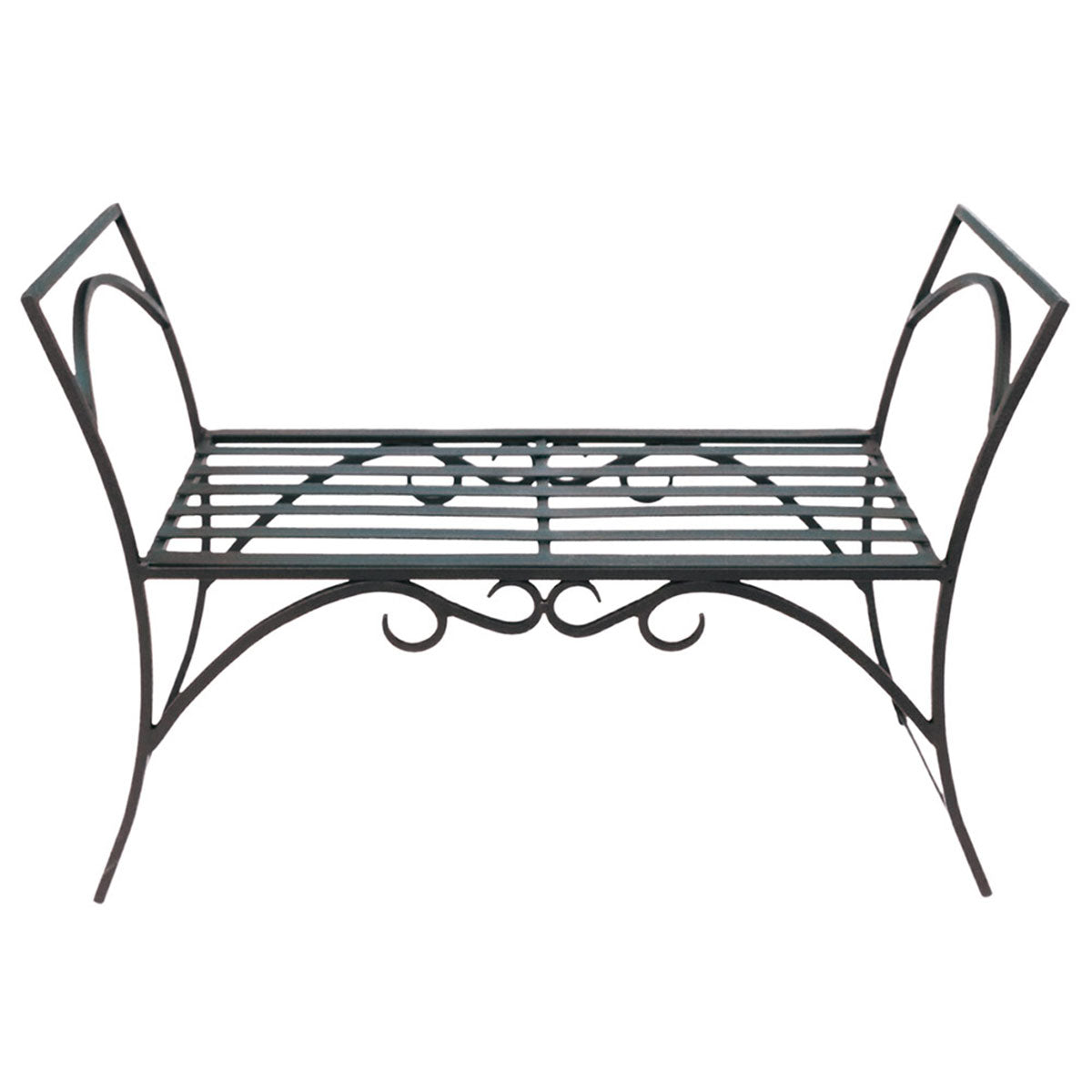 Geo Garden Bench-Iron Accents