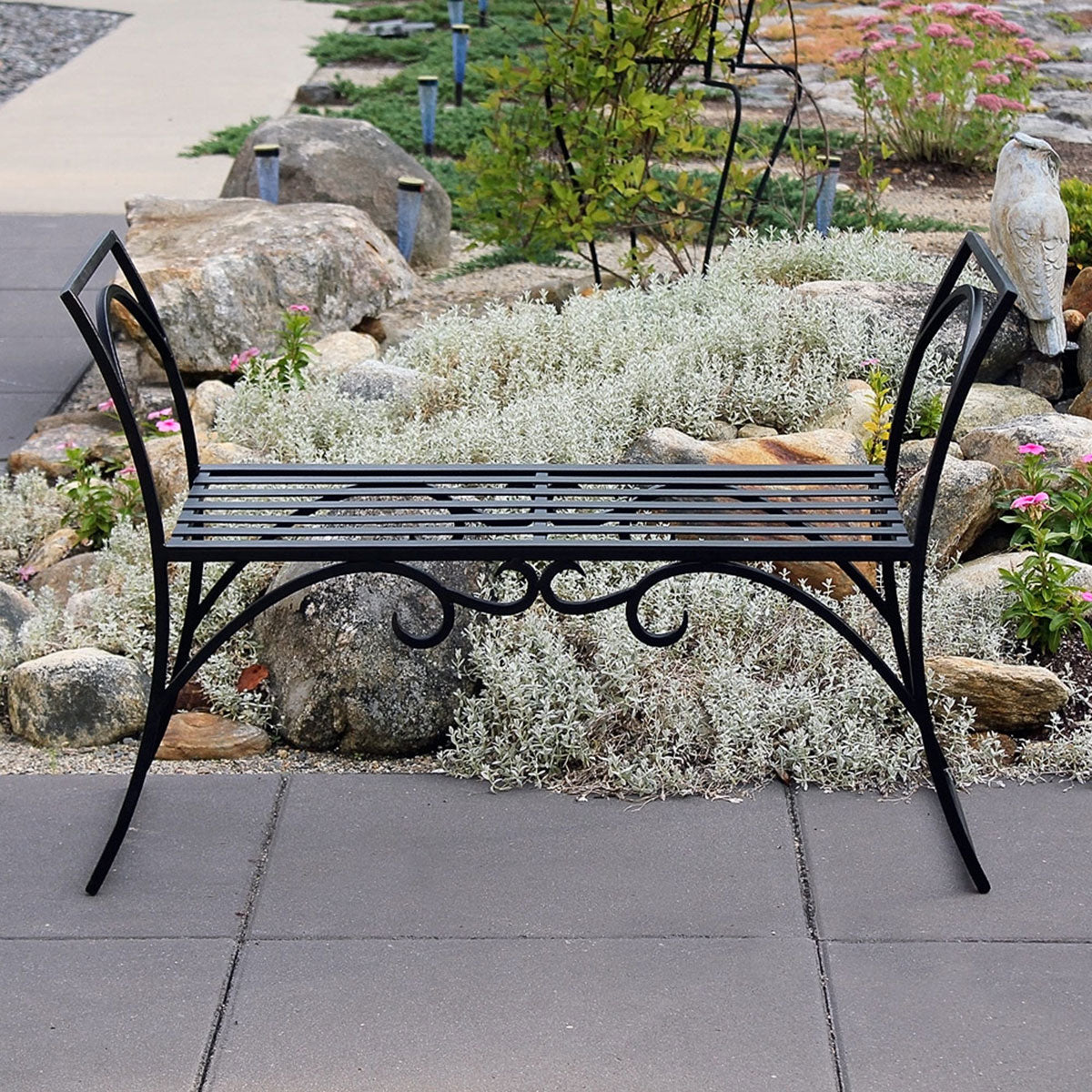 Geo Garden Bench-Iron Accents