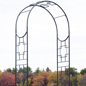 Geometric Garden Arbor-Iron Accents