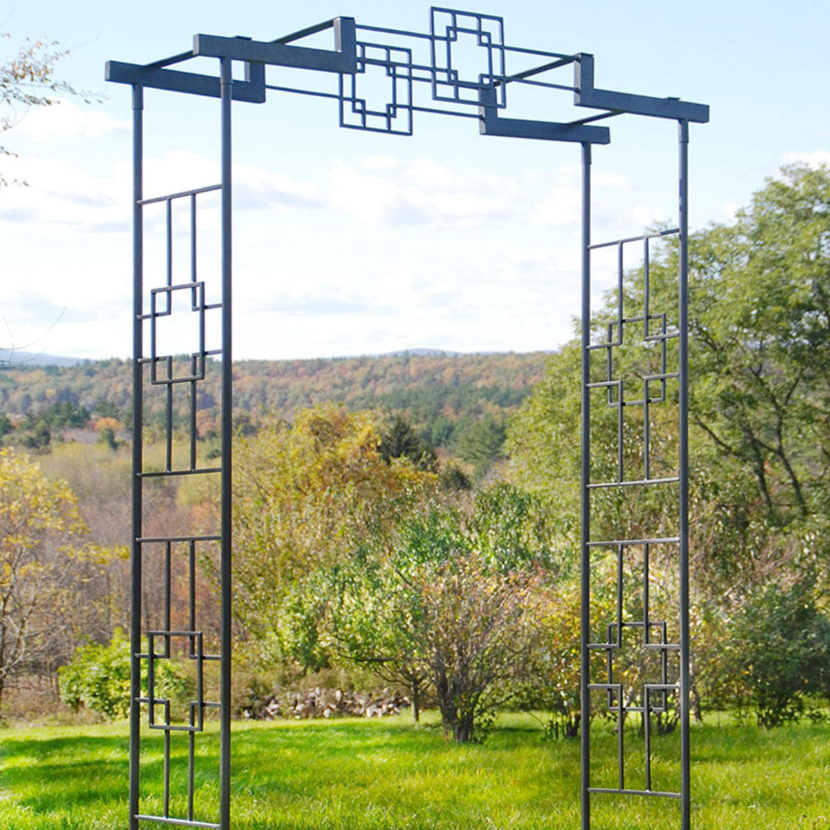 Geometric Arbor II-Iron Accents