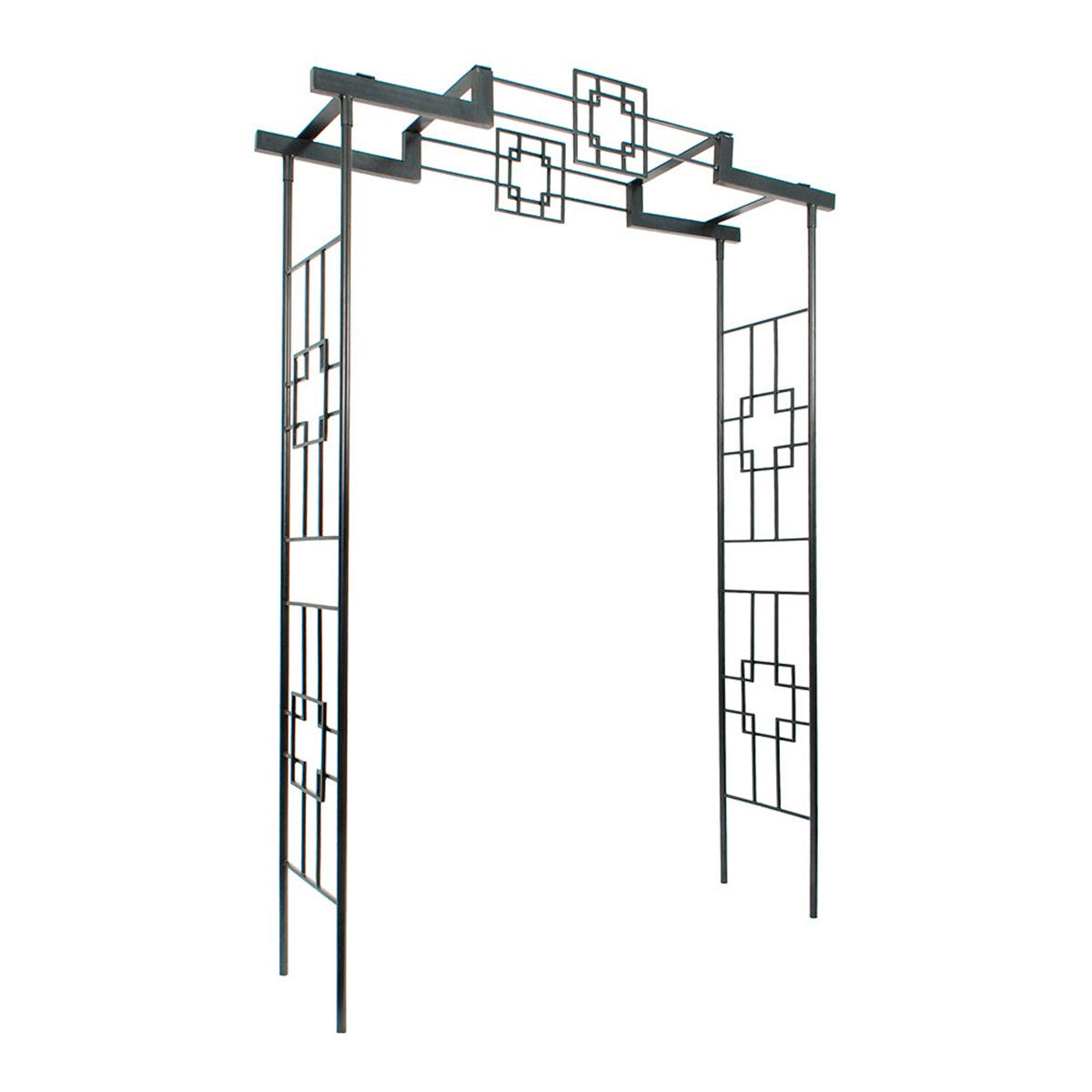 Geometric Arbor II-Iron Accents