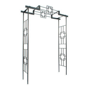 Geometric Arbor II-Iron Accents