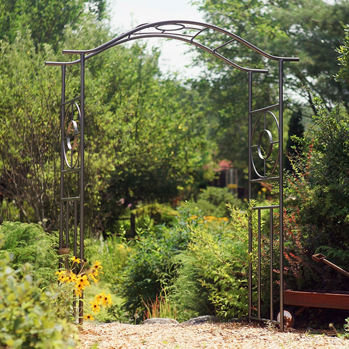 Genoa Garden Arbor-Iron Accents