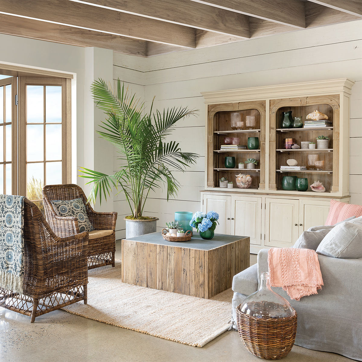 Park Hill Slipcover Sofa-Iron Accents