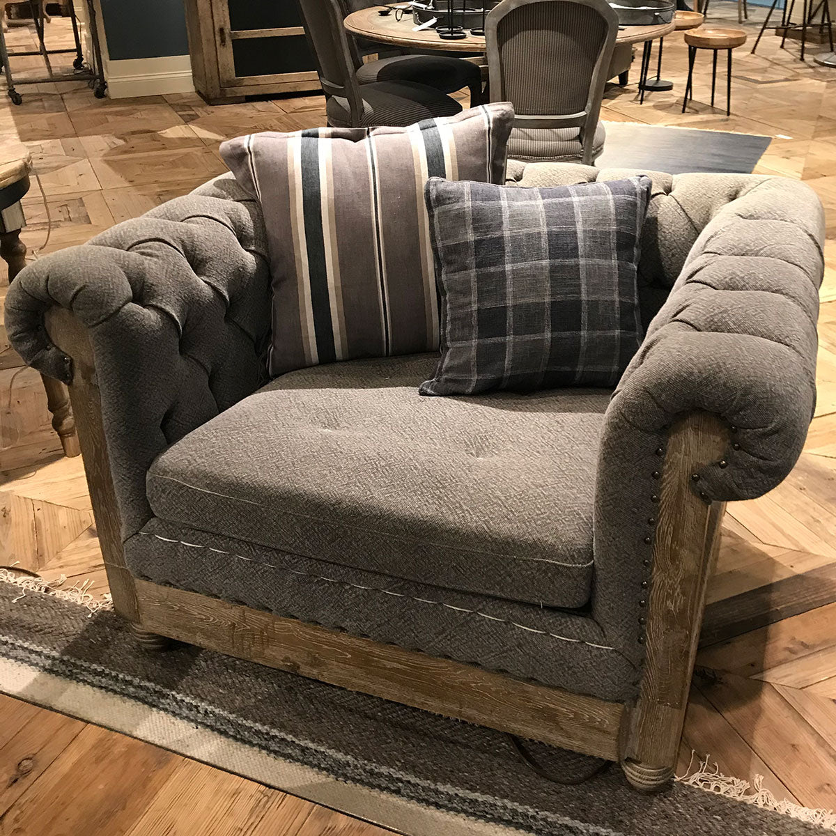 Capital Hotel Chesterfield Chair-Iron Accents