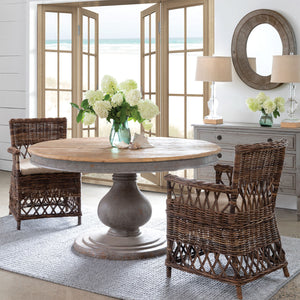 Vintage Foyer Table-Iron Accents