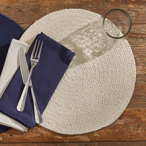 Woven Round Placemat - Stone