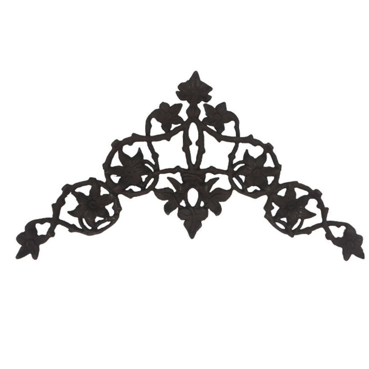 Flower & Vine Drapery Crown-Iron Accents