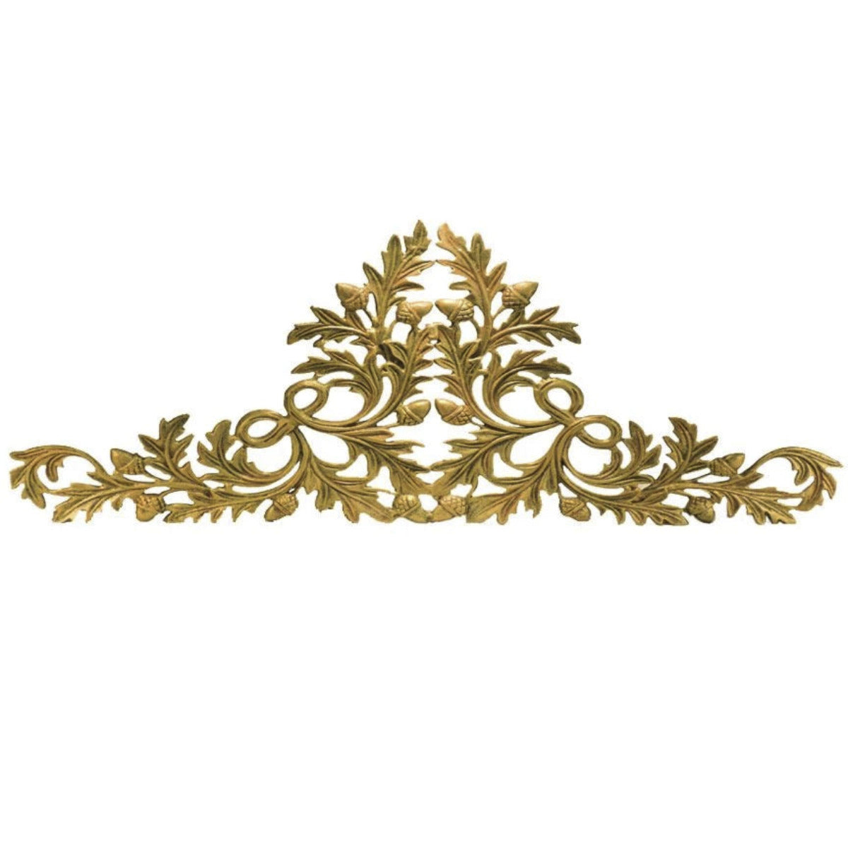 Oak & Acorn Large Drapery Crown-Iron Accents