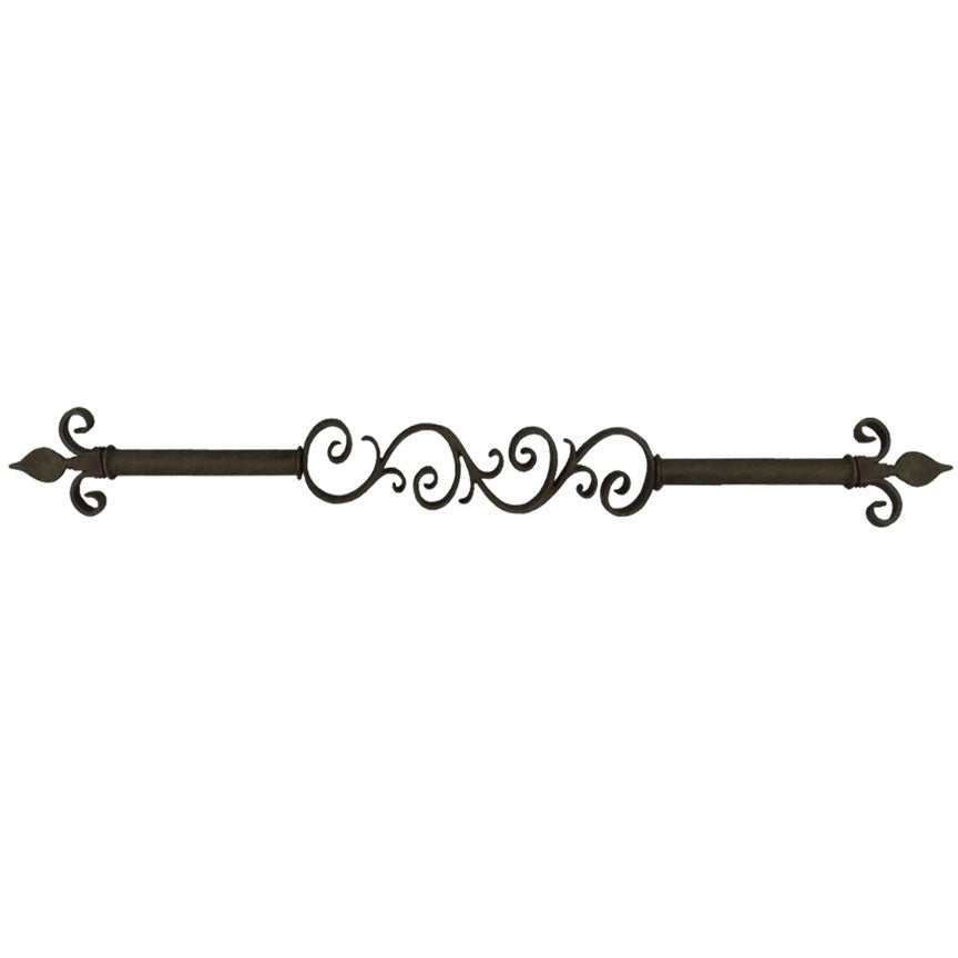 Avalon Scroll Drapery Centerpiece-Iron Accents