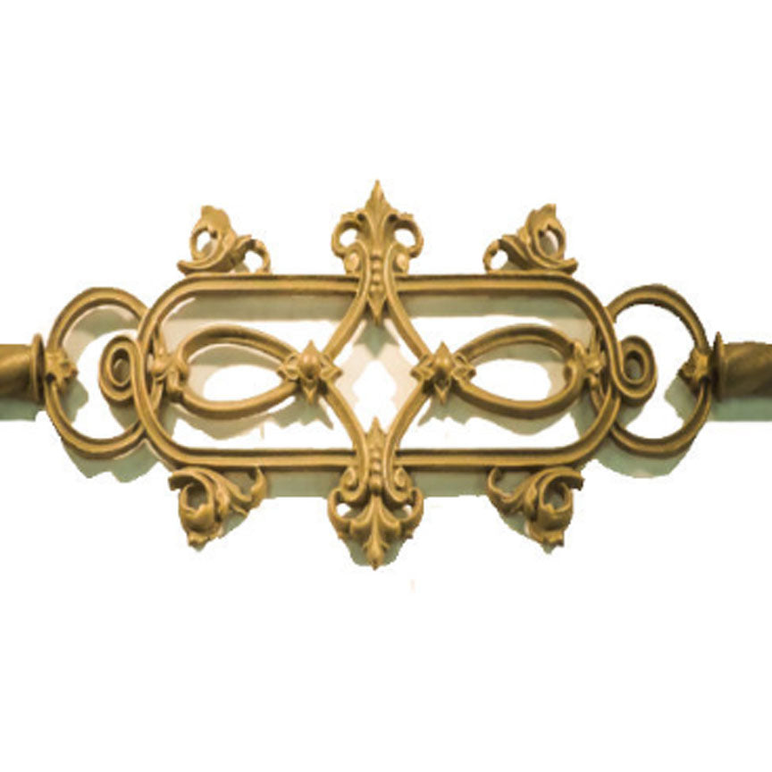 Fareli Drapery Centerpiece-Iron Accents