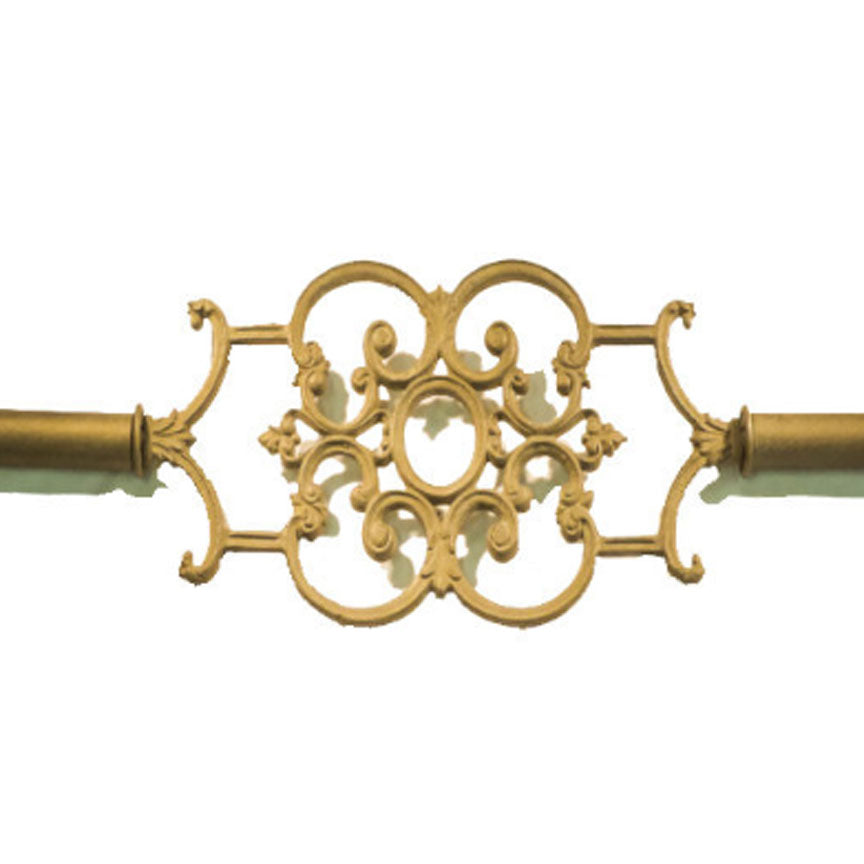 Galliano Drapery Centerpiece-Iron Accents