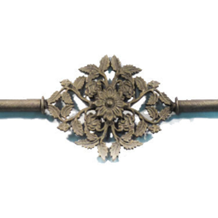 Rose Grande Drapery Centerpiece-Iron Accents