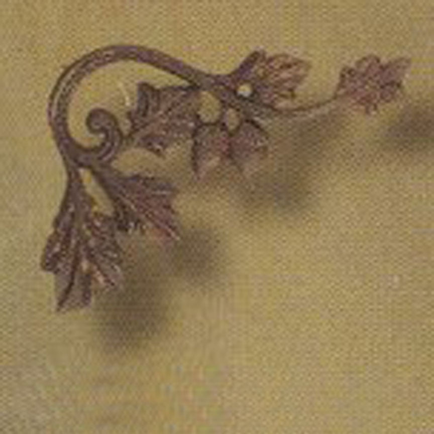 Leaf and Acorn Small Scarf Holder-Iron Accents