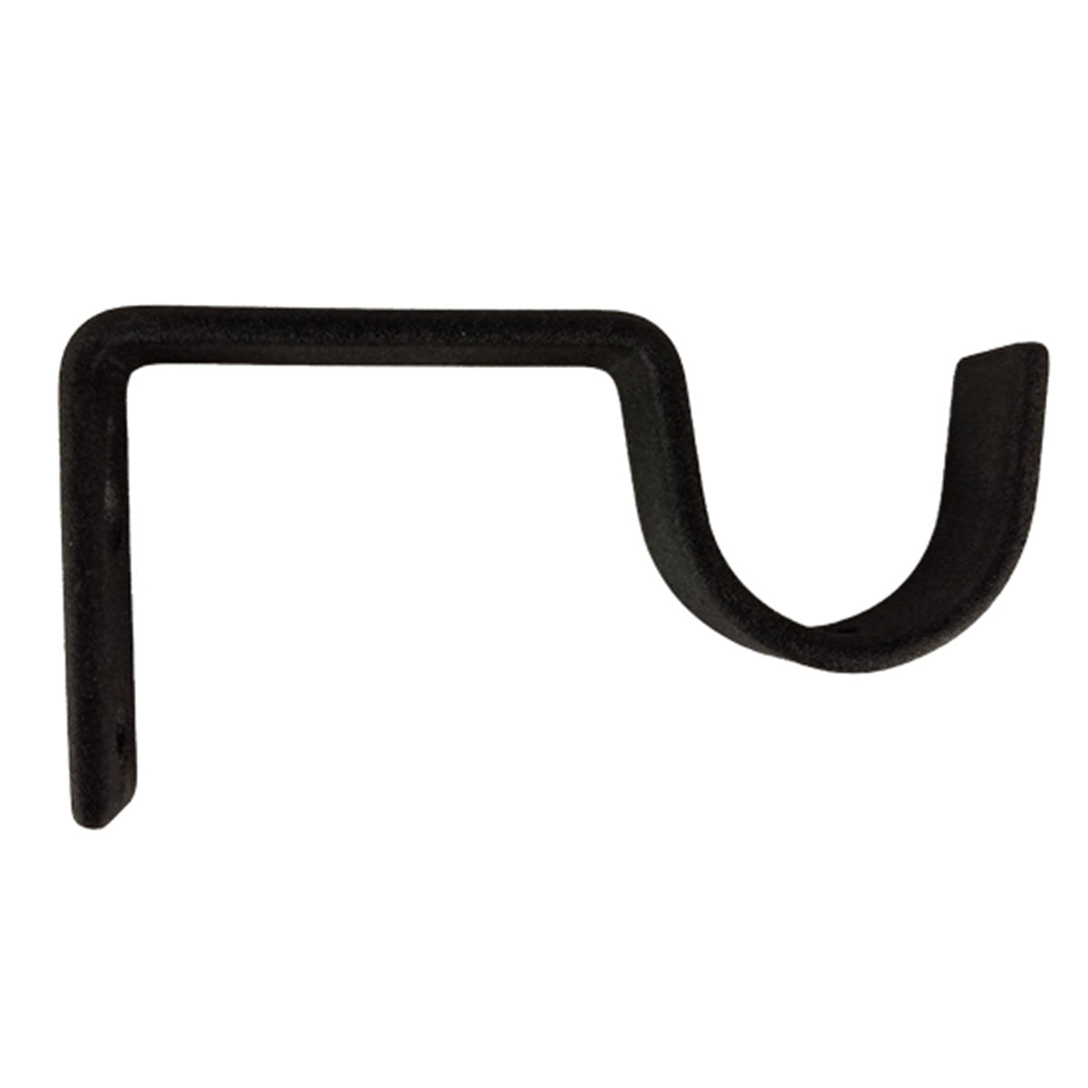 Black iron curtain rod bracket