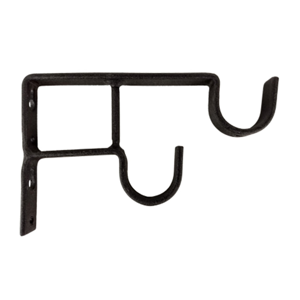 Mission Double Rod Brackets (7/8-1 Rod) - Iron Accents