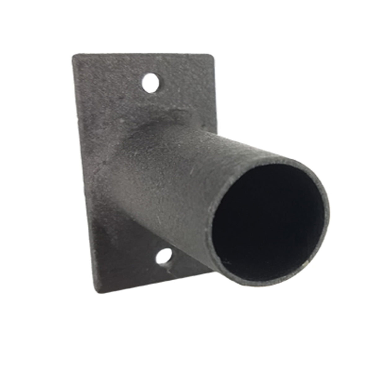 Wrought iron inside-mount curtain rod bracket for mounting between two surfaces