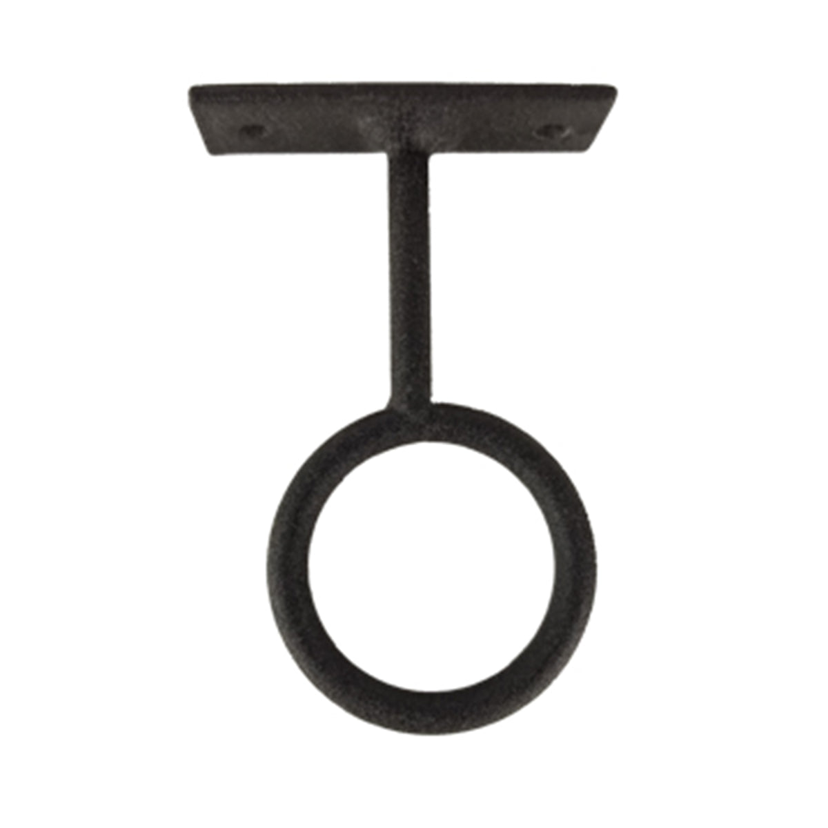Wrought iron ceiling-mounted curtain rod bracket