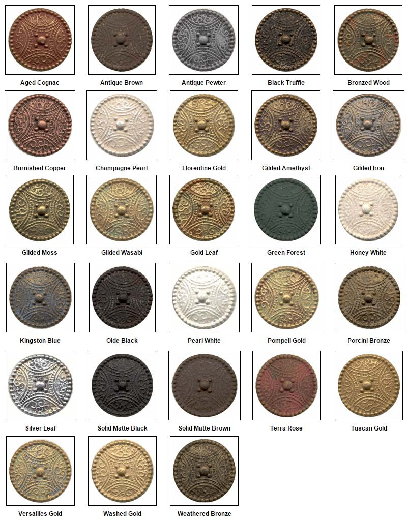 Amore Finish Samples-Iron Accents