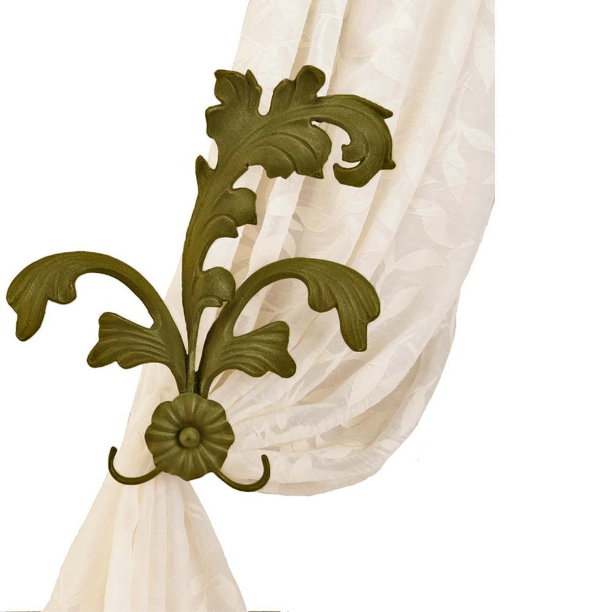 Extended Leaf Tiebacks -  Bronze