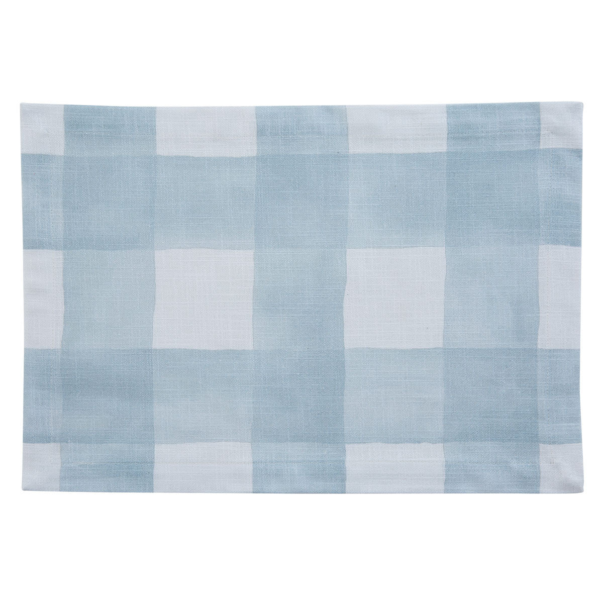 Watercolor Blue Check Table Linens