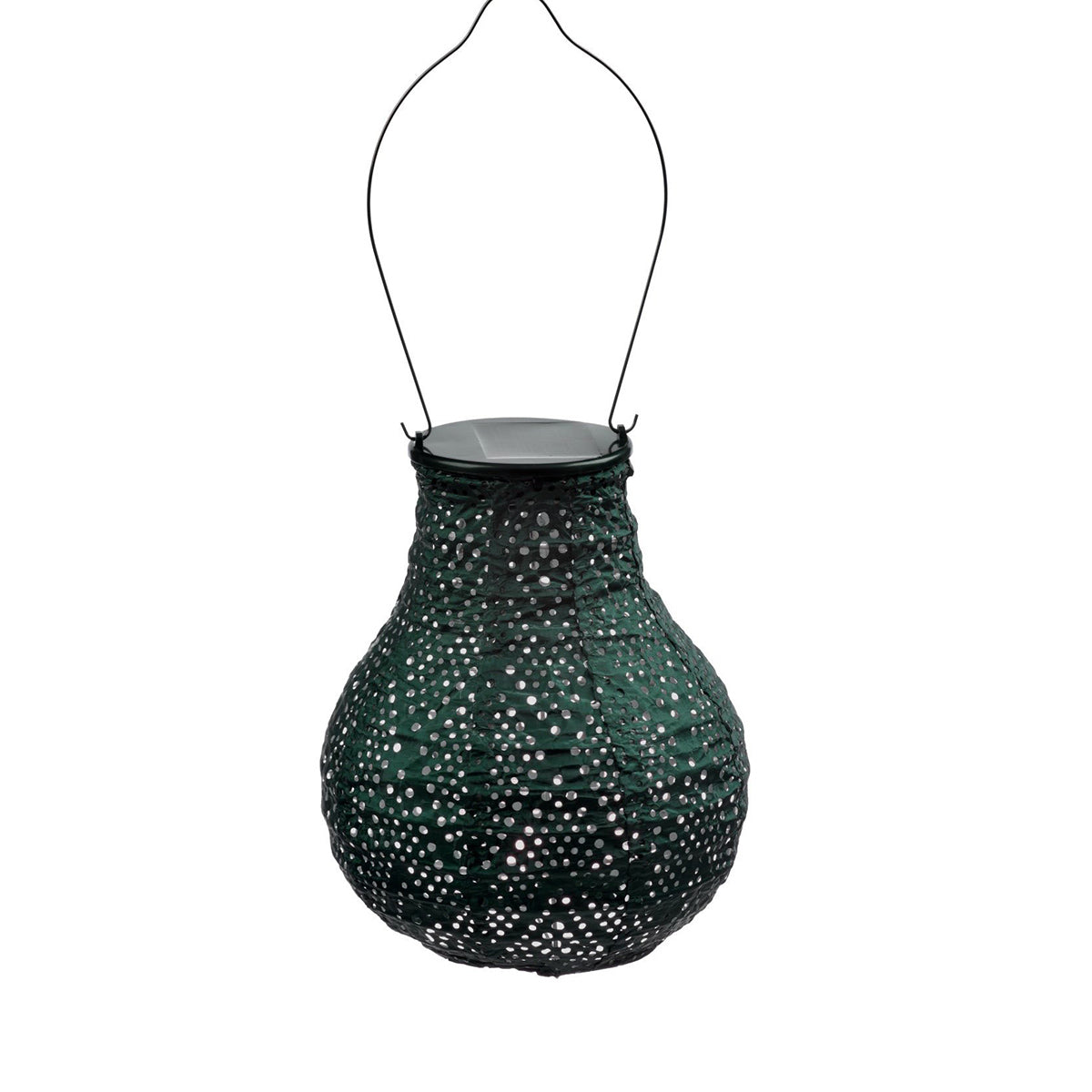 Ikat Bulb Lantern - Green