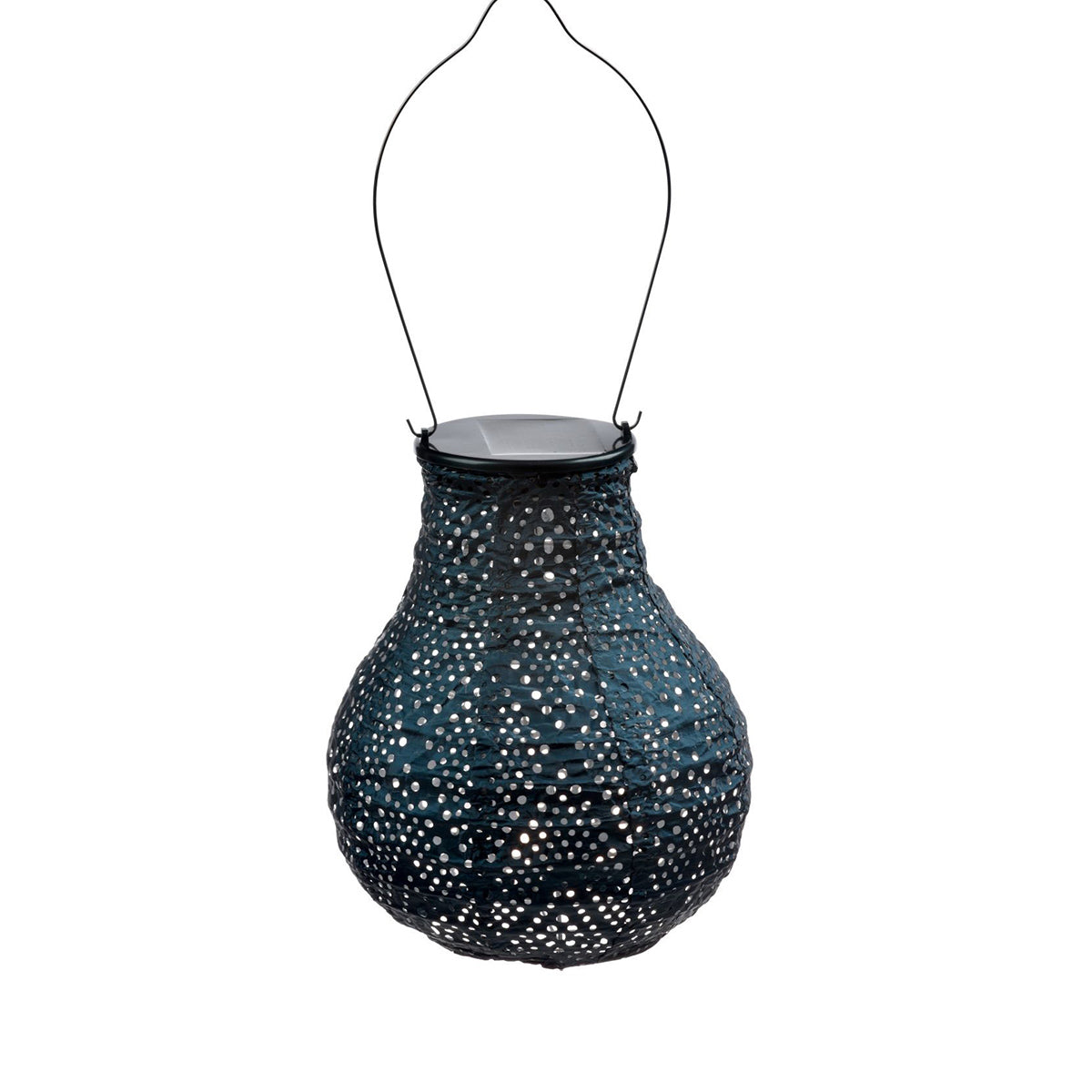 Ikat Bulb Lantern - Petrol