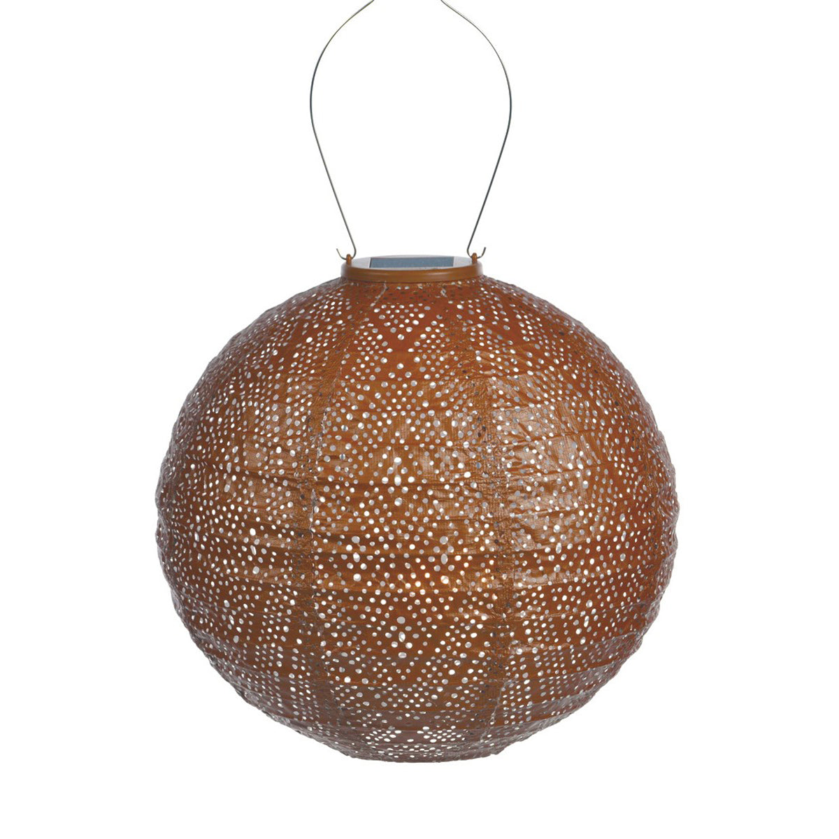 Round Ikat Lantern - Copper