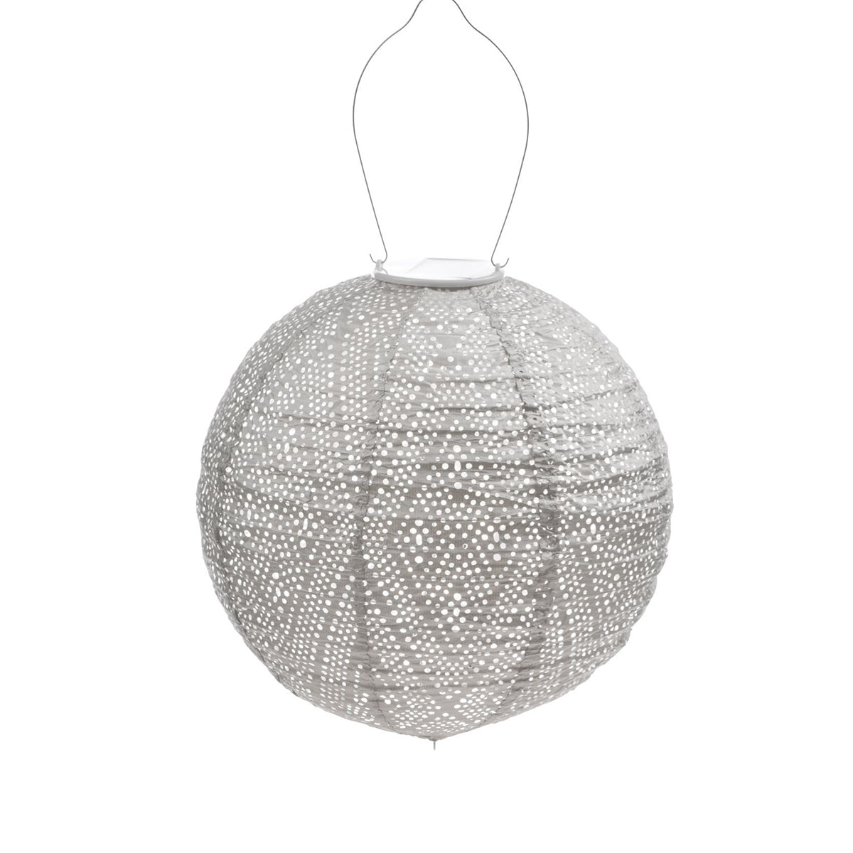 Round Ikat Lantern - Light Taupe