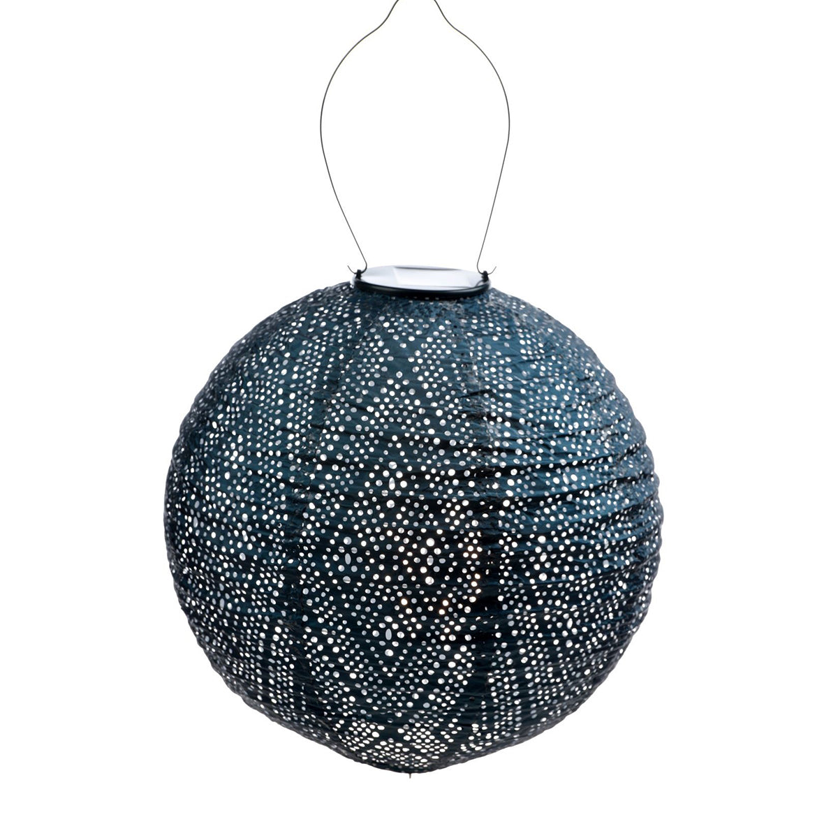 Round Ikat Lantern - Petrol
