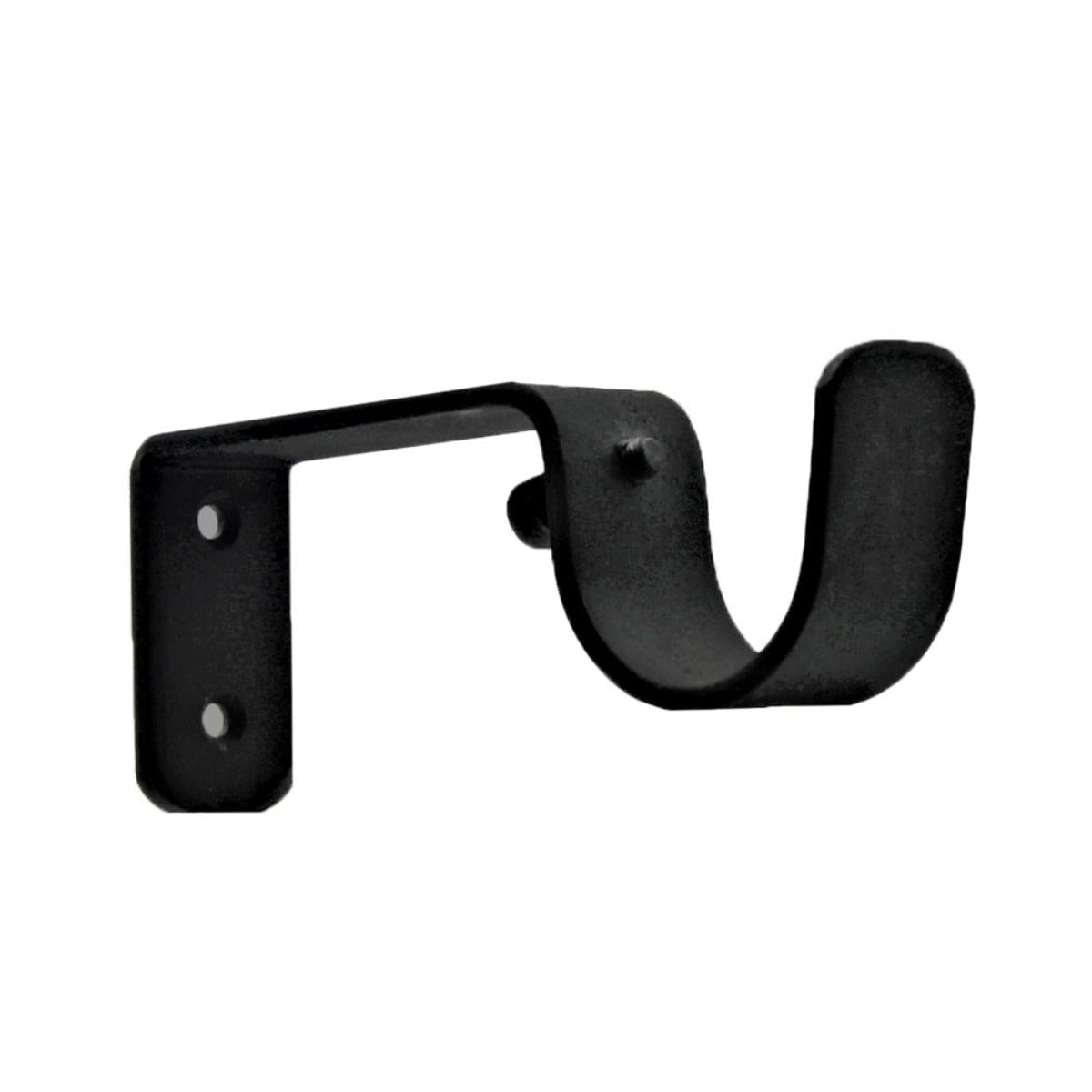 Simple Drapery Wall Bracket - Black