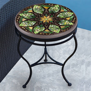 Arenal Mosaic Side Table-Iron Accents