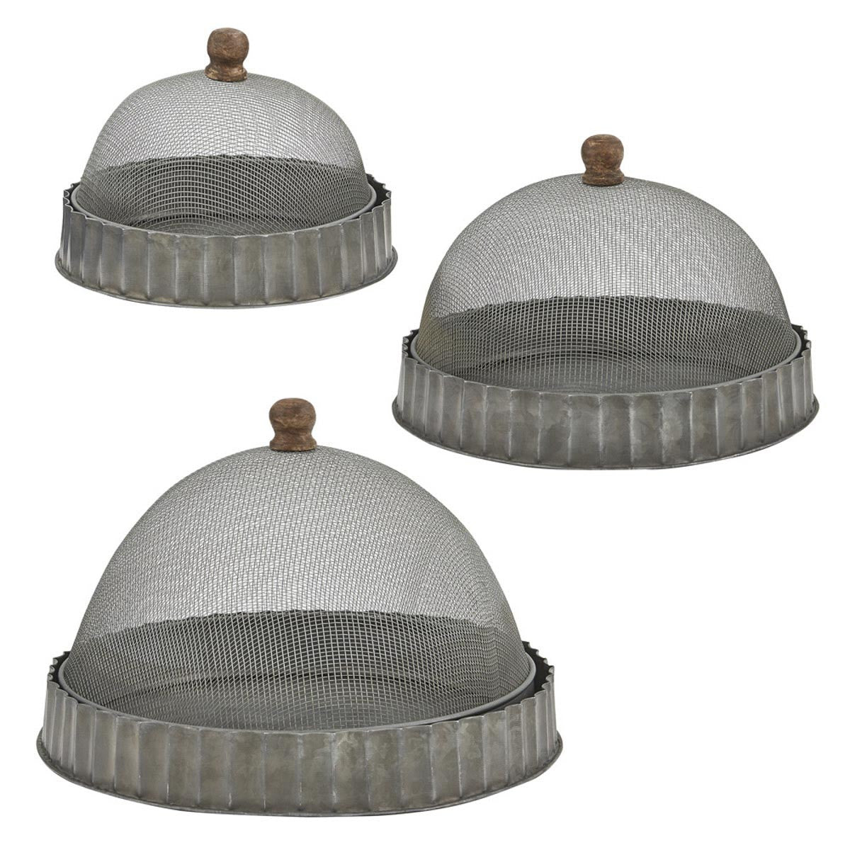 Screened Domes w/ Base - Iron Accents