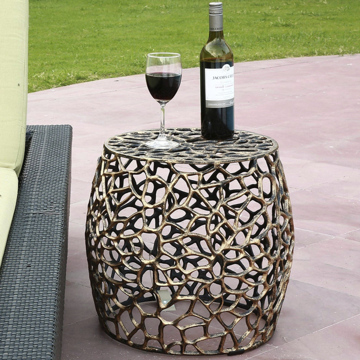 Bronzed Branch Garden Stool