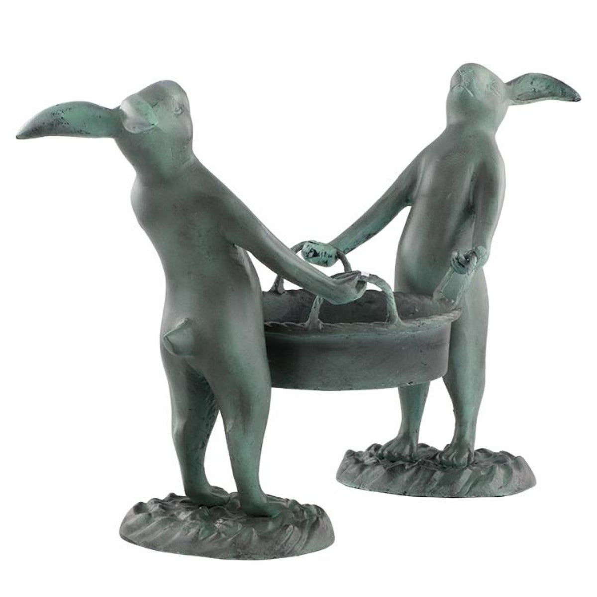 Bunny Gardeners Pot Holder-Iron Accents